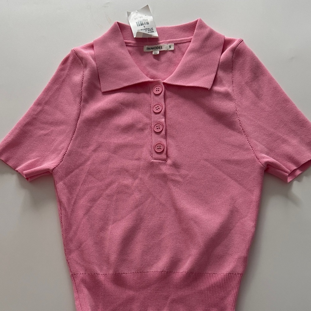 Girls' Pink Short-Sleeve Polo Top